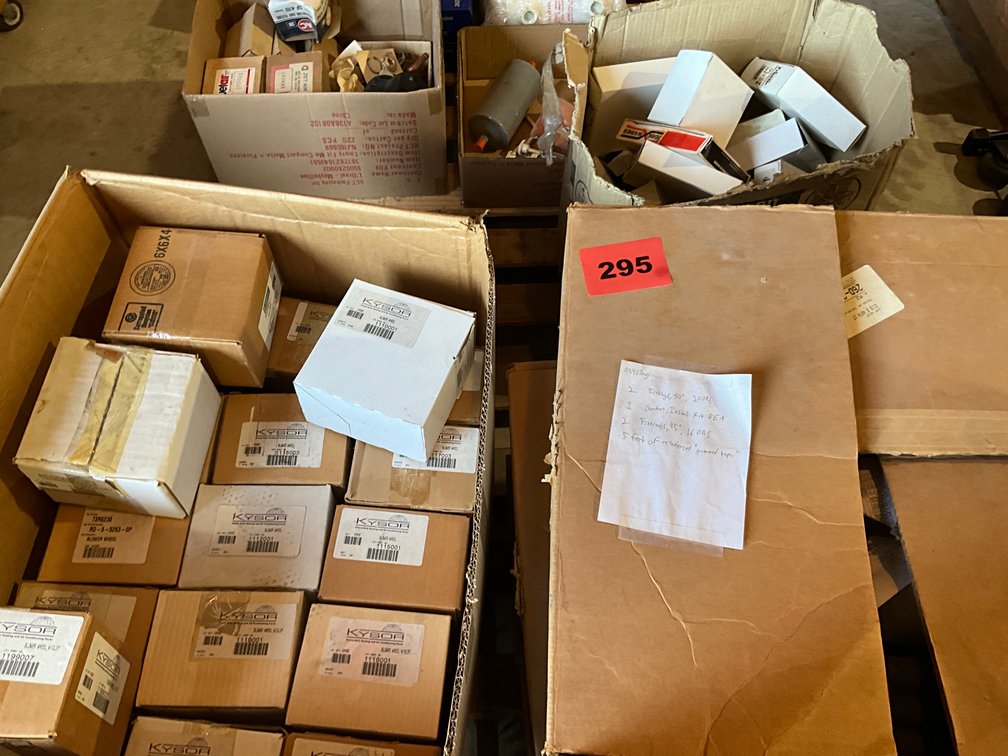1 Pallet Blower Wheels, AC Hose W/ Connections, 3 Bxs Expansion Valve, GM-Ford O'Ring Kit