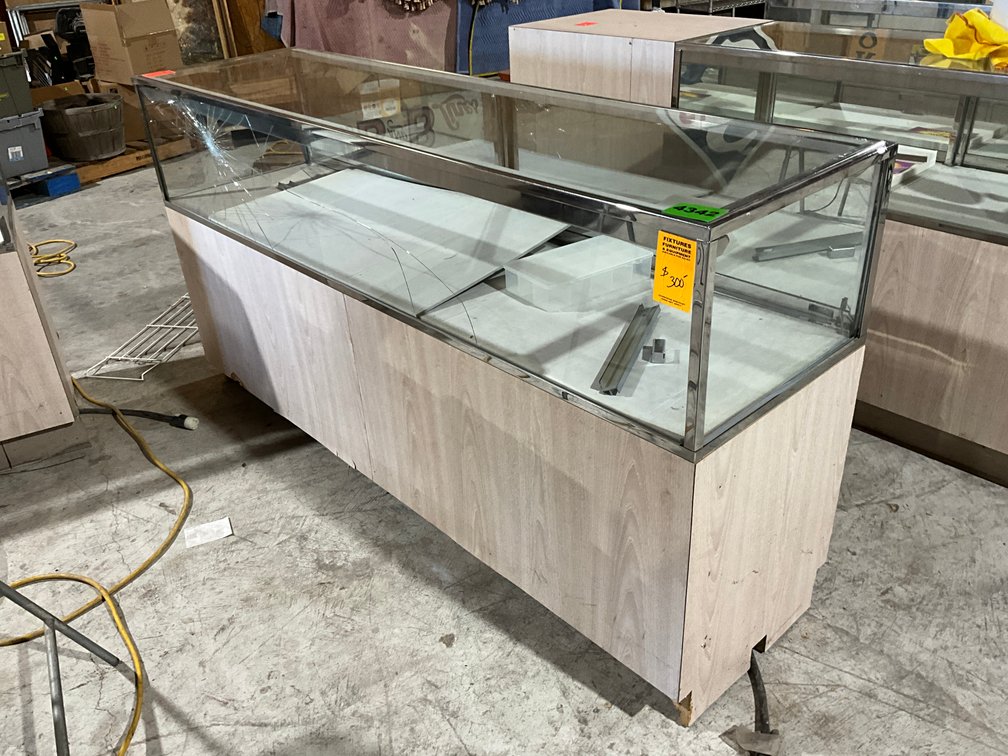20" X 72" X 38" Display Case W/ 6 Drawers (Broken Glass)