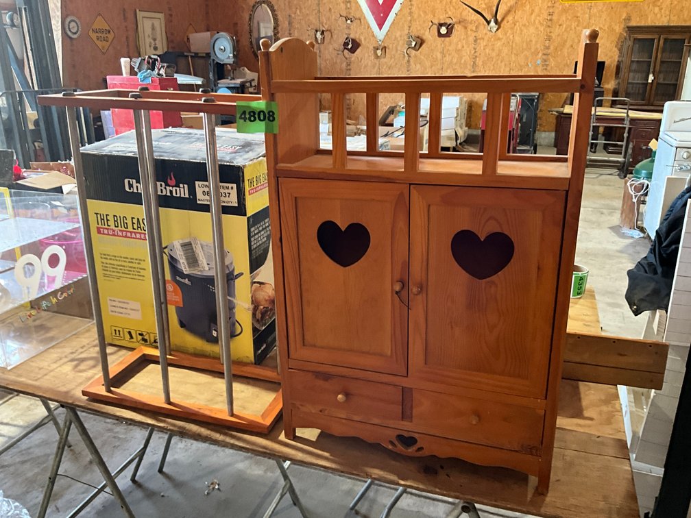 Wooden Cabinet W/ 2 Drawers, Shelf