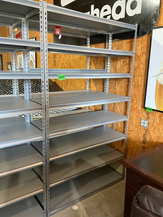 18" X 24" X 7' Heavy Duty Silver Shelf, 8 Shelf