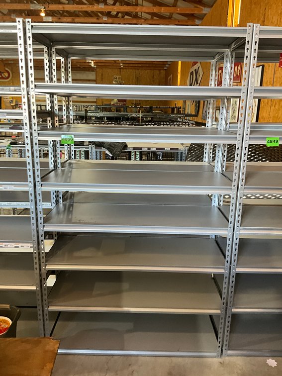 18" X 24" X 7' Heavy Duty Silver Shelf, 8 Shelf
