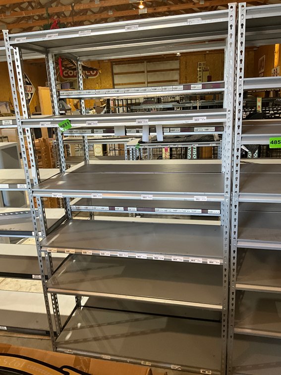 18" X 24" X 7' Heavy Duty Silver Shelf, 6 Shelf