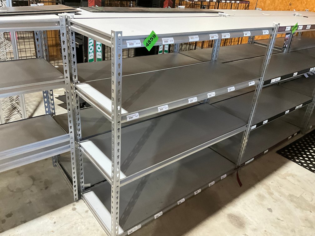 18" X 48" X 48" Heavy Duty Silver 4 Shelf