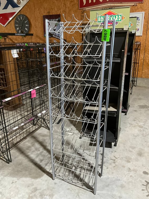 10" X 18" X 57" Metal Rack, Holds 28 Bottles