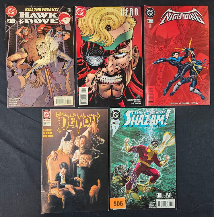 DC Comics - Shazam, Demon, Nightwing, Xeno, Hawk & Dove - 5 pieces
