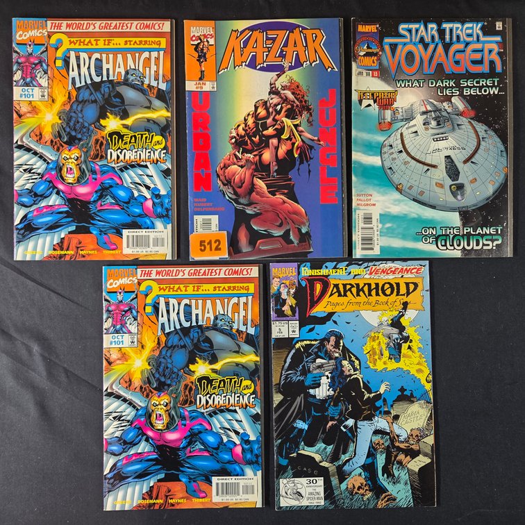 Marvel Comics - Ka-Zar, Star Trek, Archangel, Punisher - 5 pieces