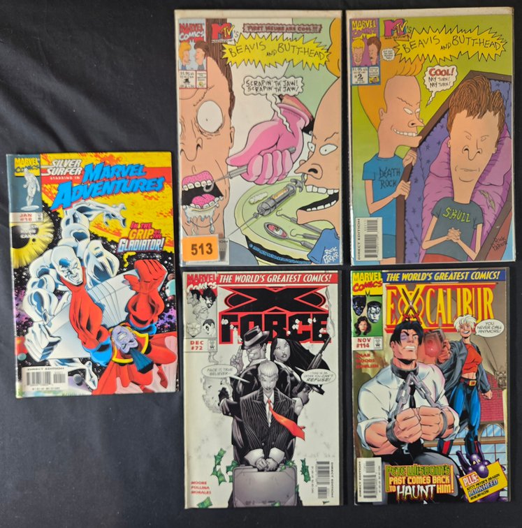 Marvel Comics - Buni, Bithread, Xcalibur, X-Force, Silver Surfer - 5 pieces
