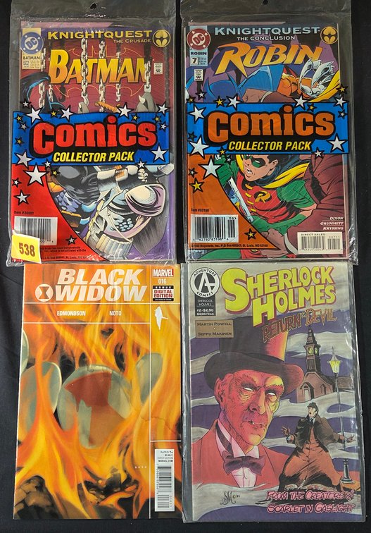 DC Comics - Batman, Robin, Sherlock Holmes, Black Widow - 9 pieces