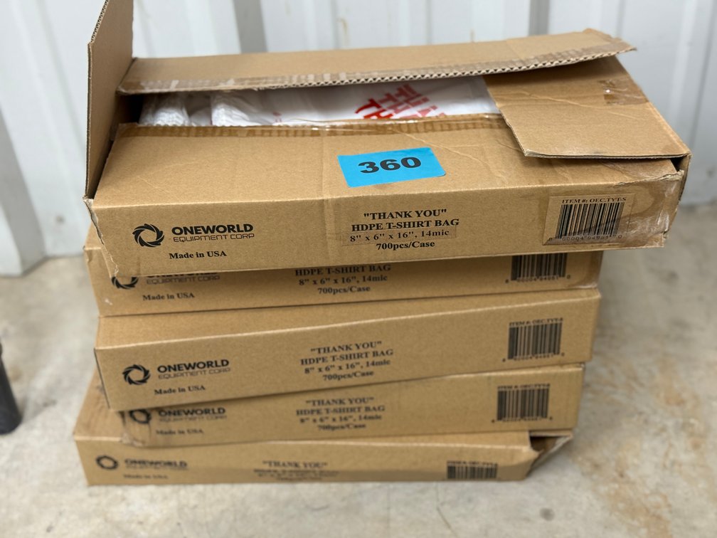 5 Cases 8" x 6" x 16" Plastic Bags 700/ Case