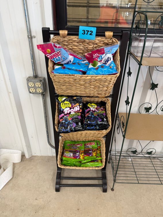 Wood Rack - 3 Baskets 15" x 42"
