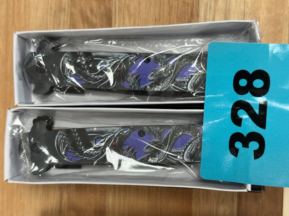 2-Purple And Black 5" Blade
