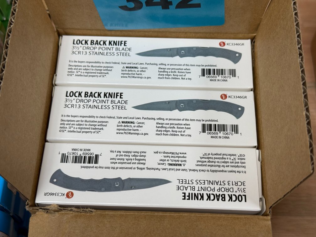 3 1/2" Drop Point Blade Teal Handle - 12