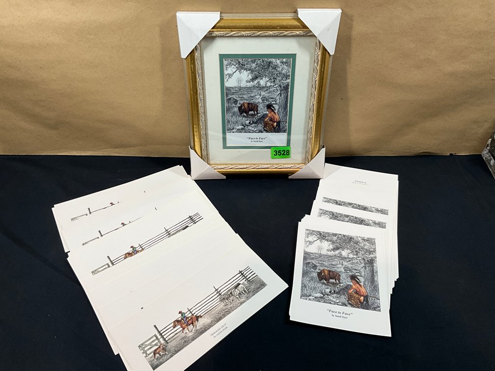 Face To Face Hand Stenciled Out Prints By Sandy Dyer