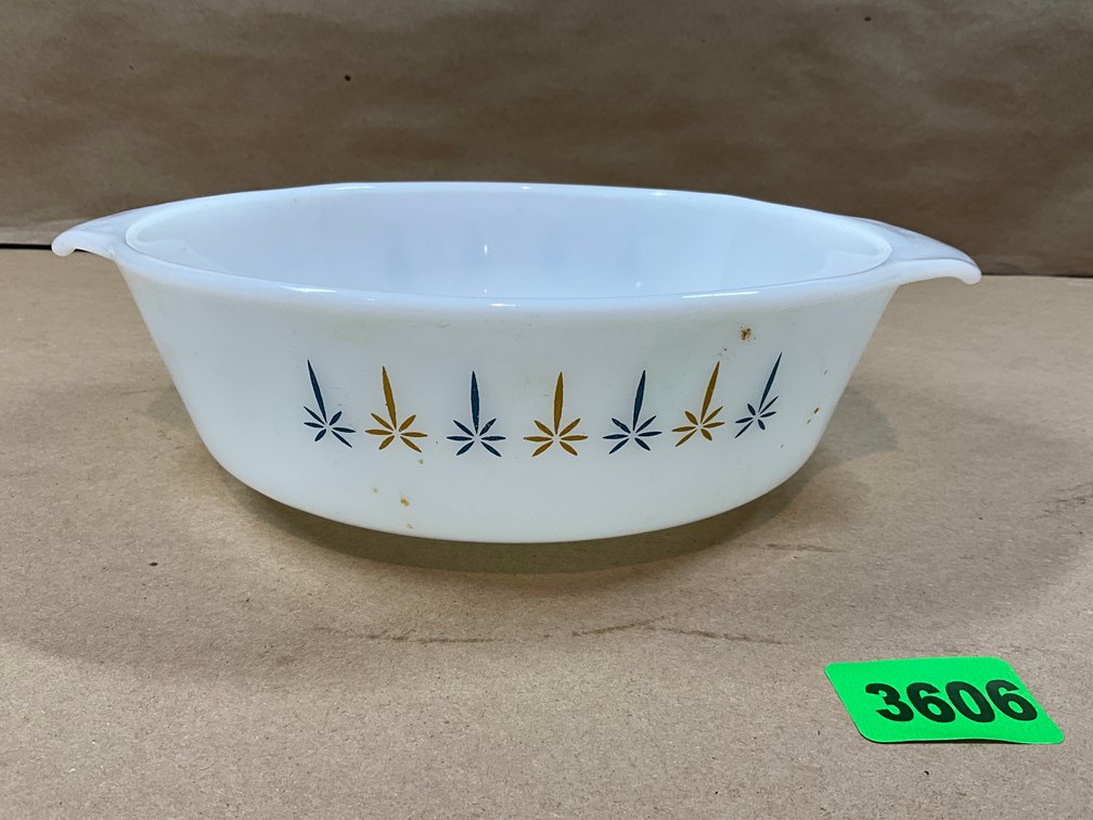 1 Fire King Candle Glow 1.5 Qt Casserole Dish