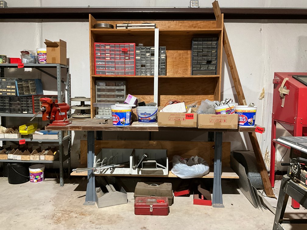 Work Bench w/ Added on Shelf 83" x 36" x 34"