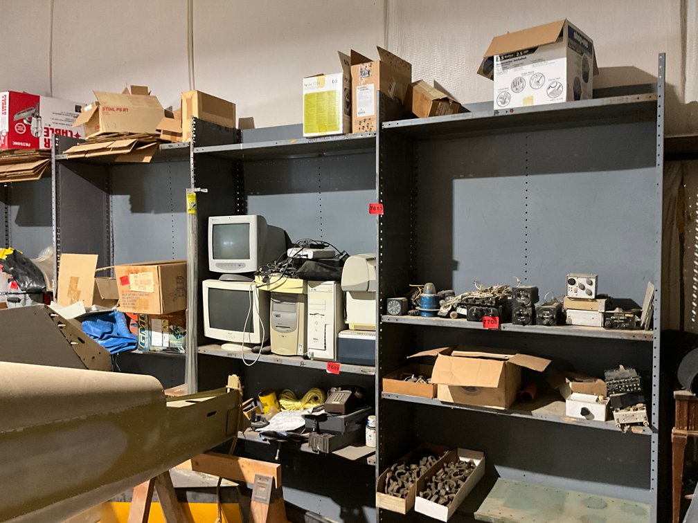 4 Sections of Metal Break Down Shelving