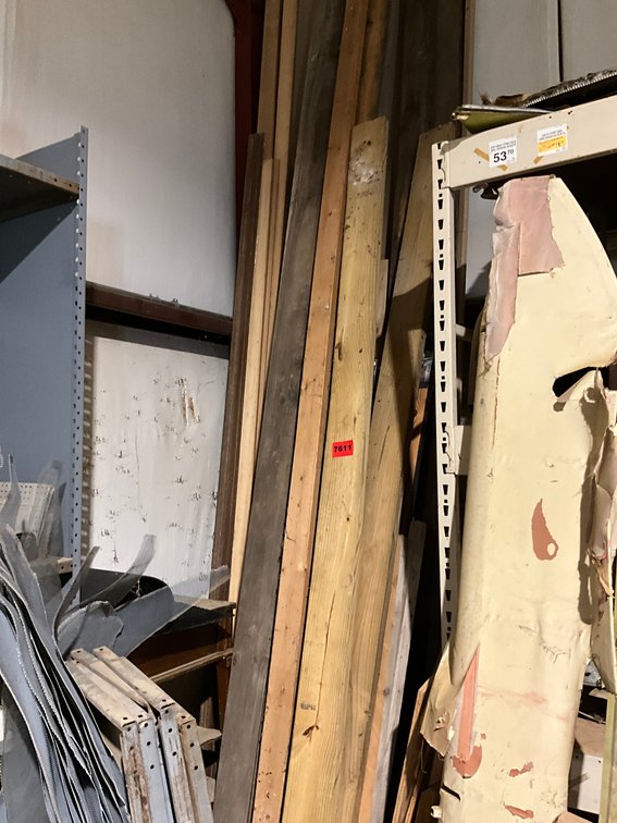Contents of Southwest Corner - 2" x 6" Boards, 2" x 4" s, Sheet Metal, End Tables & Misc Wood