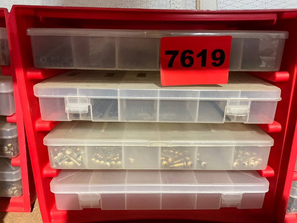 Red Plano 4 Box Organizer & Contents, Aircraft Fasteners