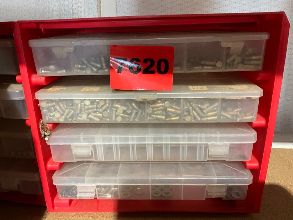 Red Plano 4 Box Organizer & Contents, Aircraft Fasteners