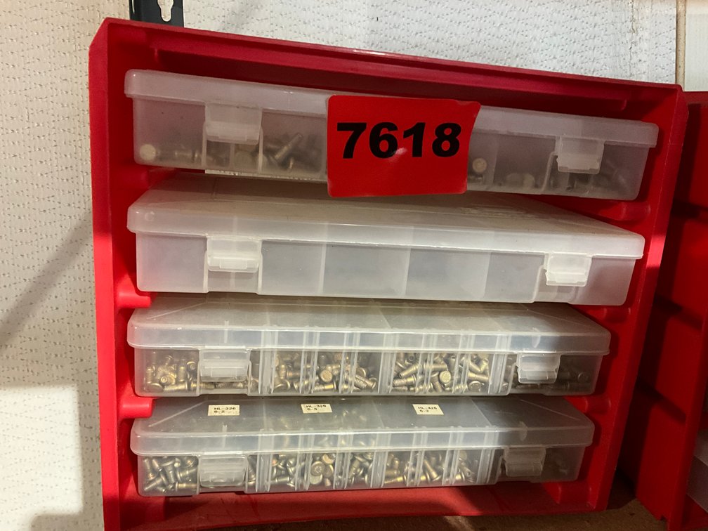 Red Plano 4 Box Organizer & Contents, Aircraft Fasteners