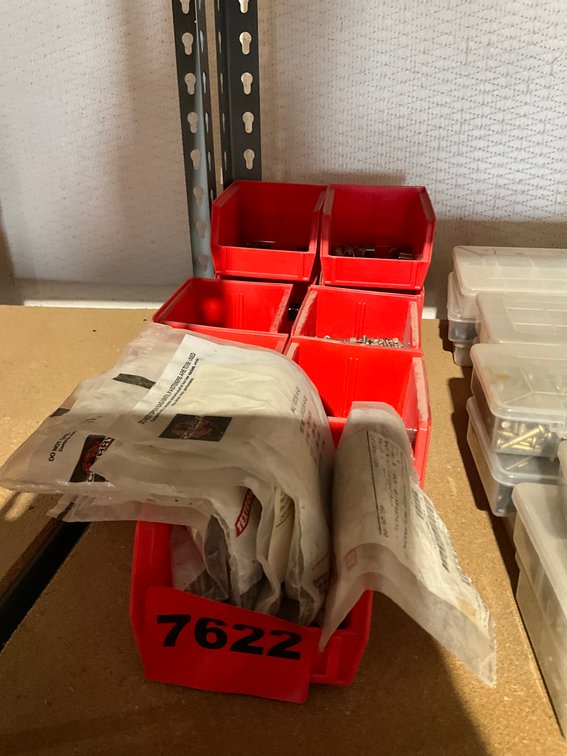 9 Small Trays w/ Asstd Rivets & Fasteners