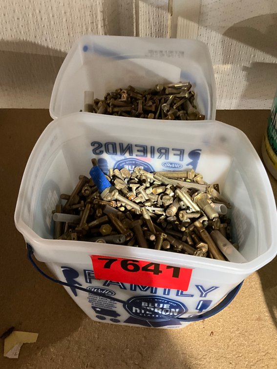 3 Plastic Tubs - Asstd Aircraft Bolts