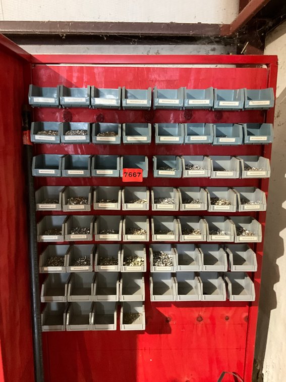 57 Small Trays w/ Asstd Rivets
