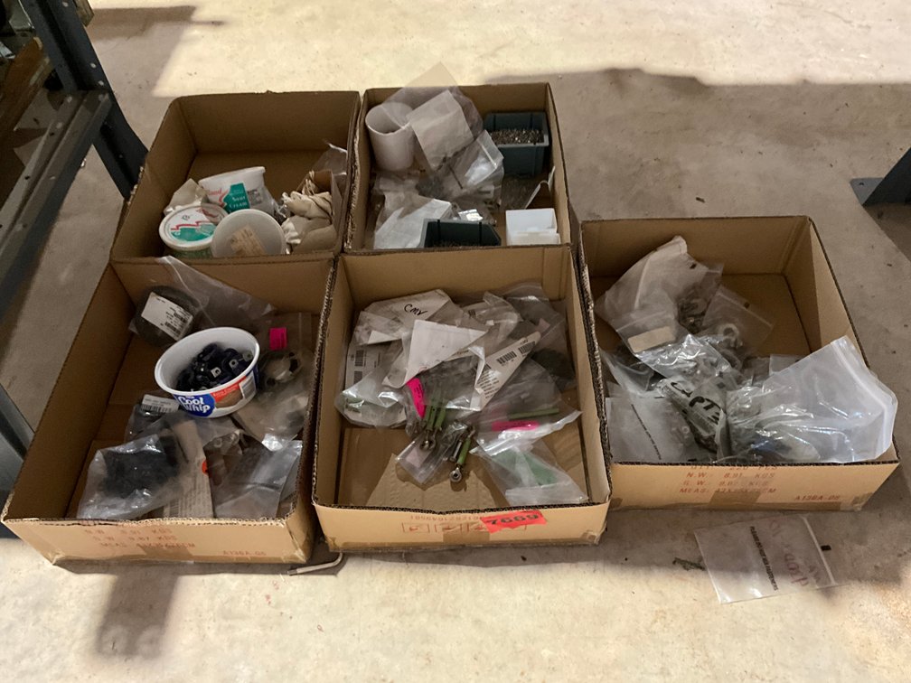 5 Boxes Asstd Aircraft Hardware & Fasteners