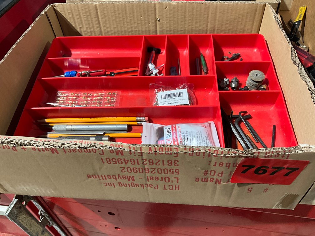Box Asstd Tools-Allen Wrenches, Squeeze Clamps, Etc.