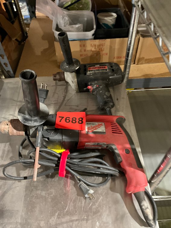 Milwauke 1/2" Hammer Drill, Craftsman 3/8" Drill