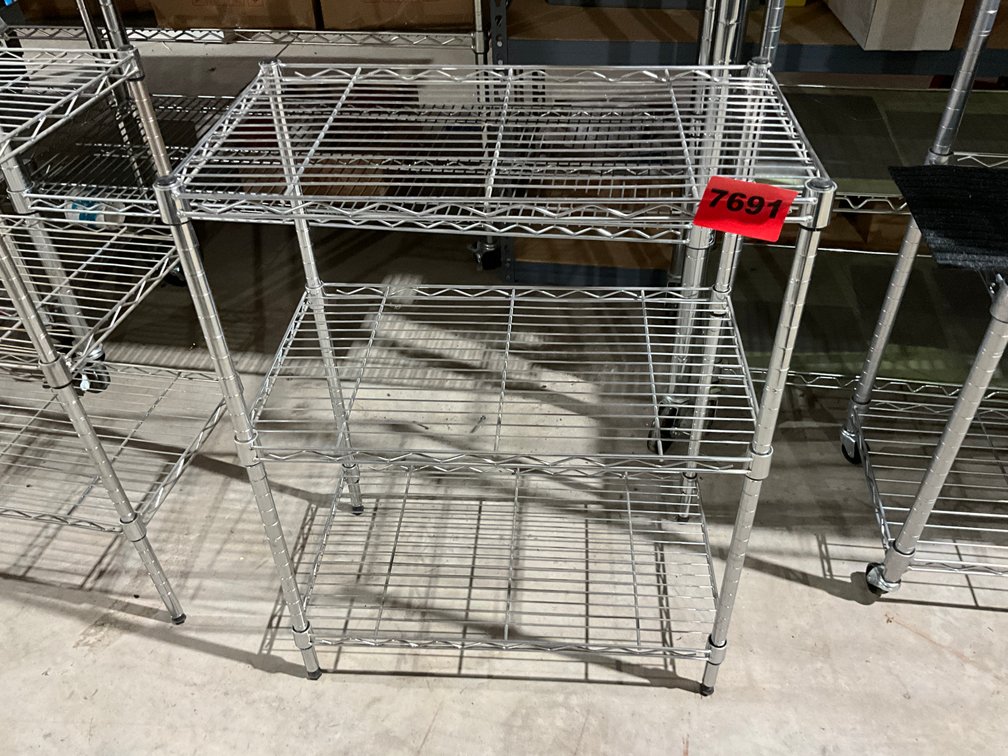Chrome Wire Shelf Unit 23" x 13.25" x 30"