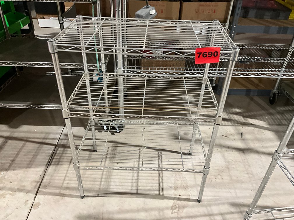 Chrome Wire Shelf Unit 23" x 13.25" x 30"