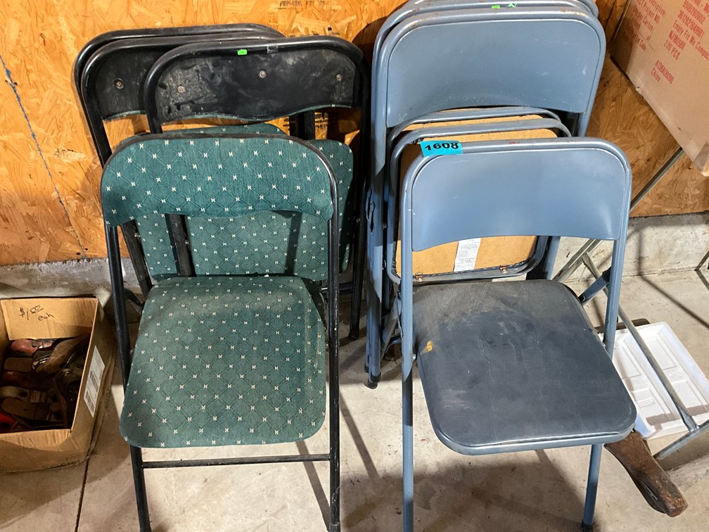 8 Metal Folding Chairs