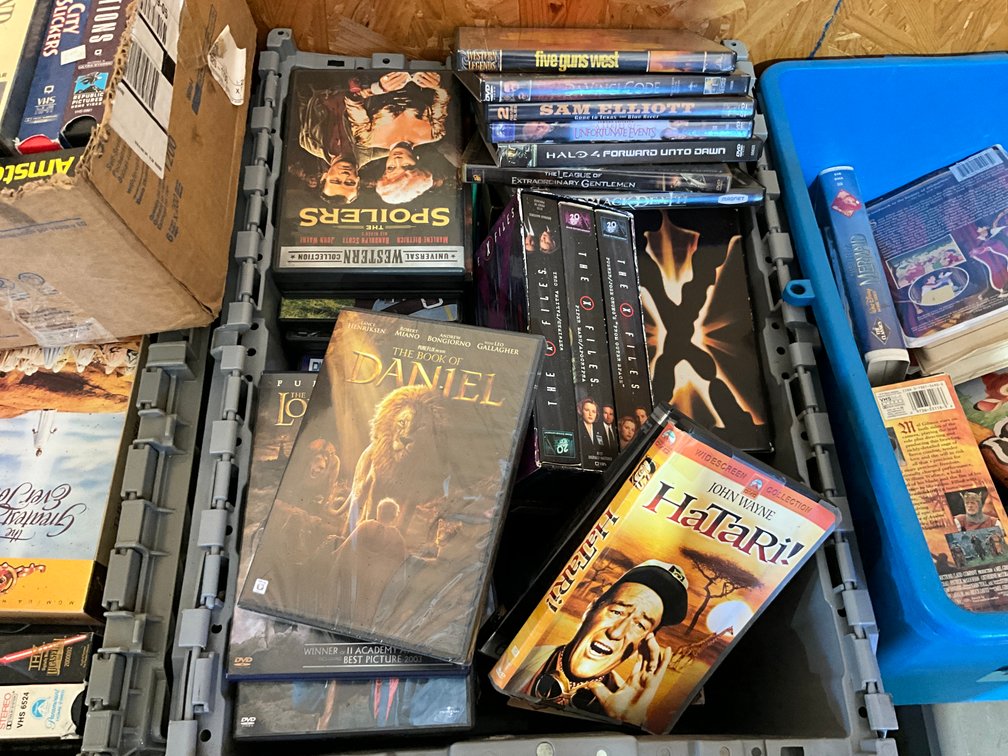 Tub of DVD's