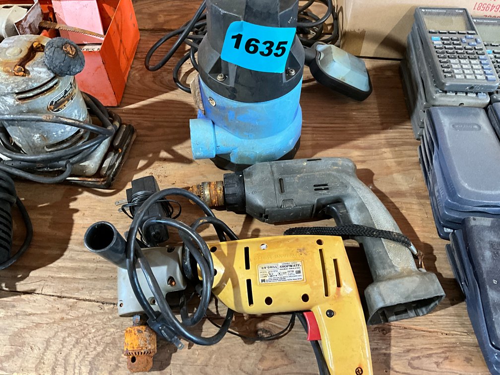 Vintage 3/8" Drill, 3/8" Drill No Battery; Sump Pump