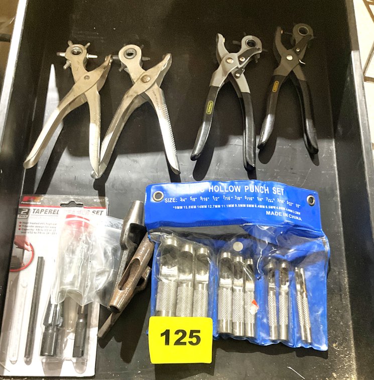 12 Pc. Hollow Punch Set, Assorted Hole Punches