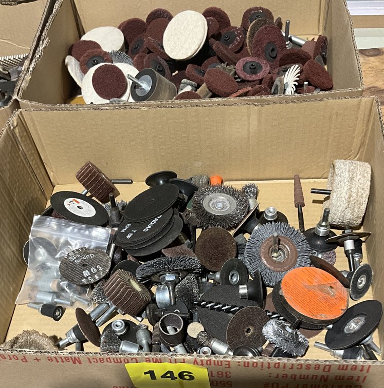 3 Boxes Assorted Sanding Disc, Wire Brushes
