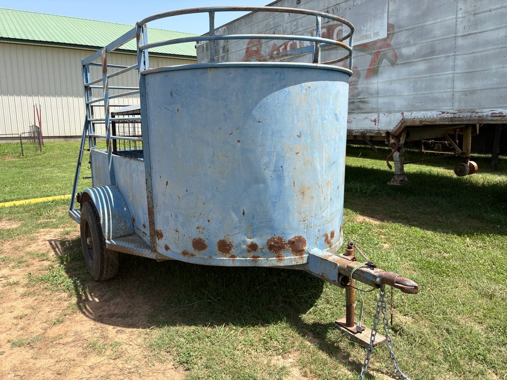 5X8 Blue Open Top  Stock Trailer (Bill of Sale Only)