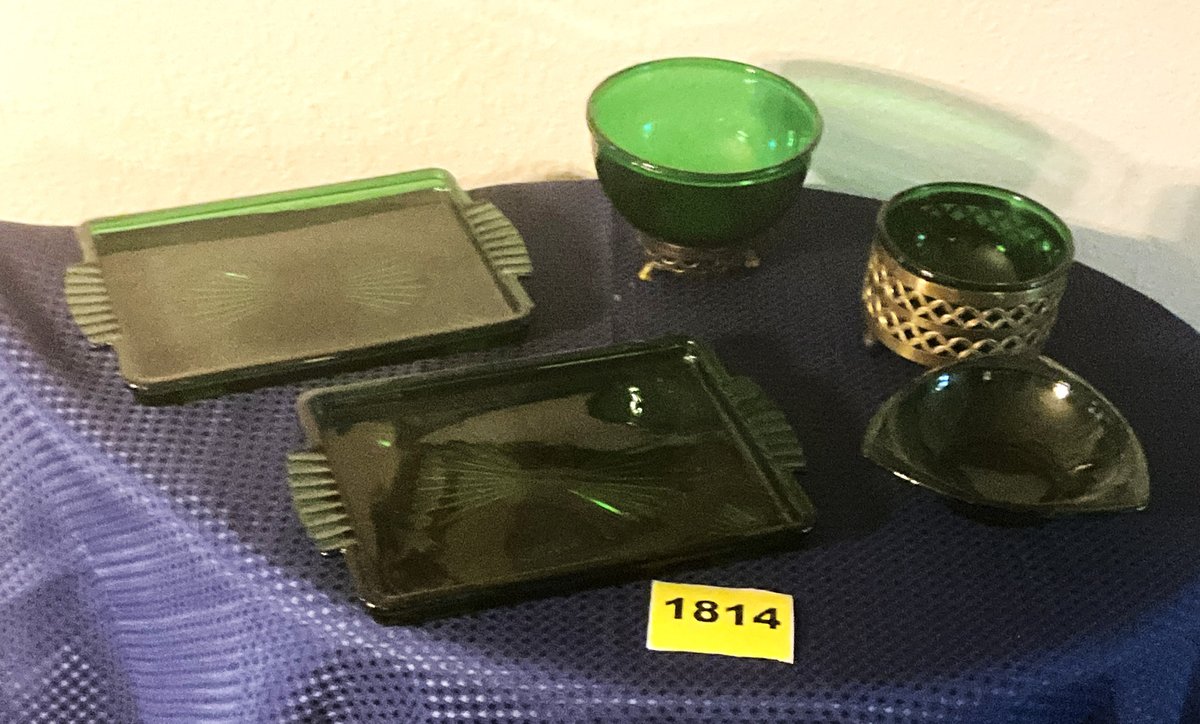 Depression Glass Vintage Avon Emerald (8pcs)