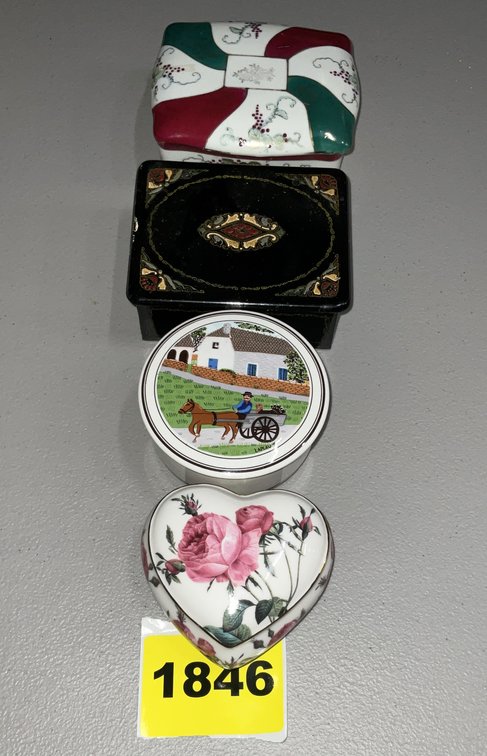 4 Asstd Covered Boxes