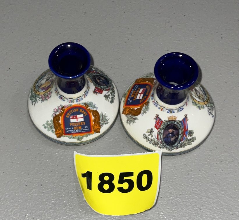 2 Pusser's Rum Decanters, British Navy