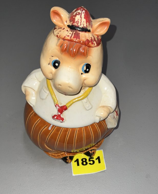 Ceramic Pig Cookie Jar-Made in Japan
