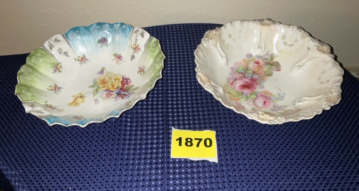 2 Painted Decorative Bowls