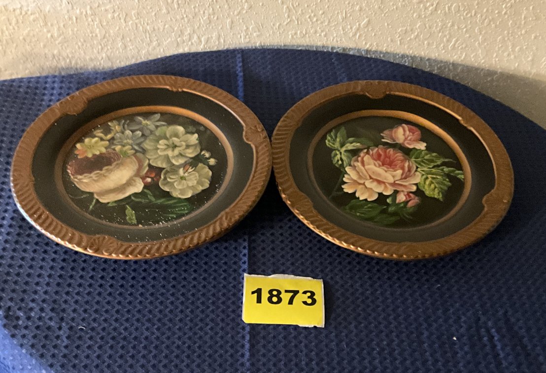 Painted Floral Plate D\uFFFdcor
