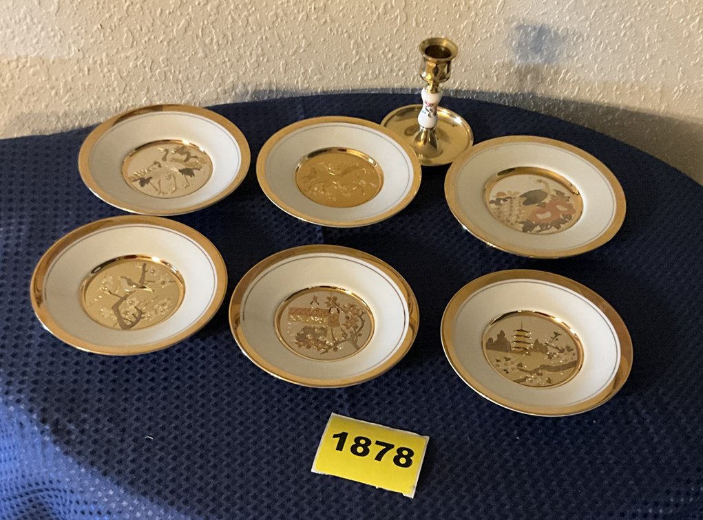 6 Pcs - The Japanese Floral Calendar Chokin Plate Collection