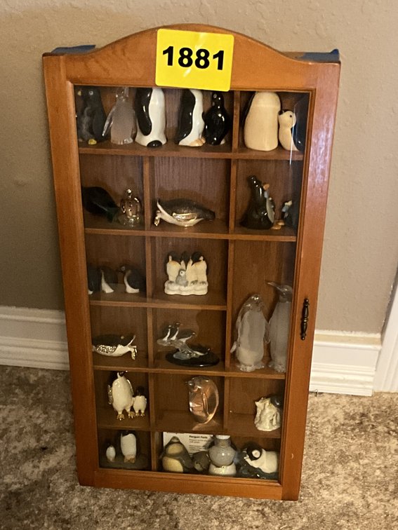Shadow Box & Contents-Penguins