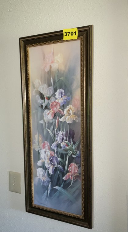 Vintage T.C. Chiu Floral Lithograph Print