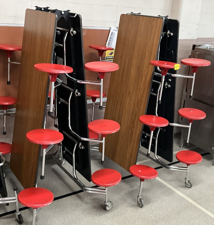2 Lunchroom Tables-Seats 6