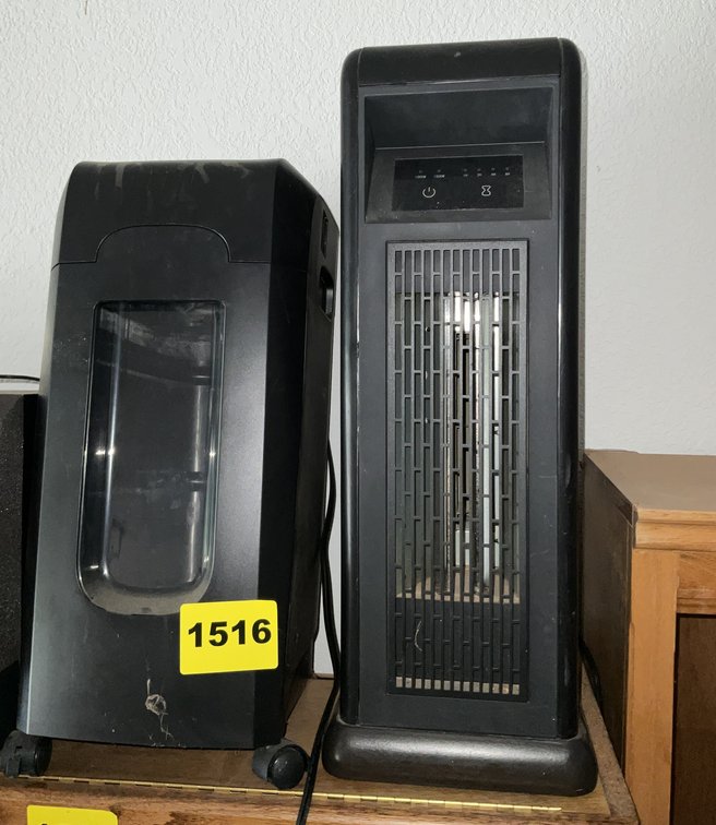 1 Paper Shredder & 1-ELECTRIC Heater