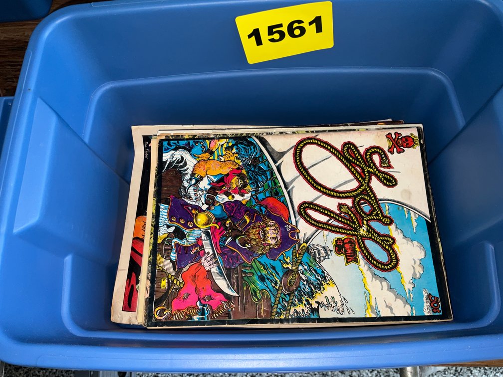 Small Tote Of Adult Comics, The Pink Floyd, Zap Comics, Softcore, Rubber Duck, American Flyer, Ect